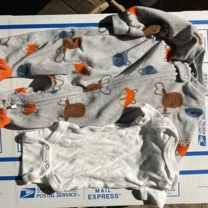 Newborn organic onesie and footie